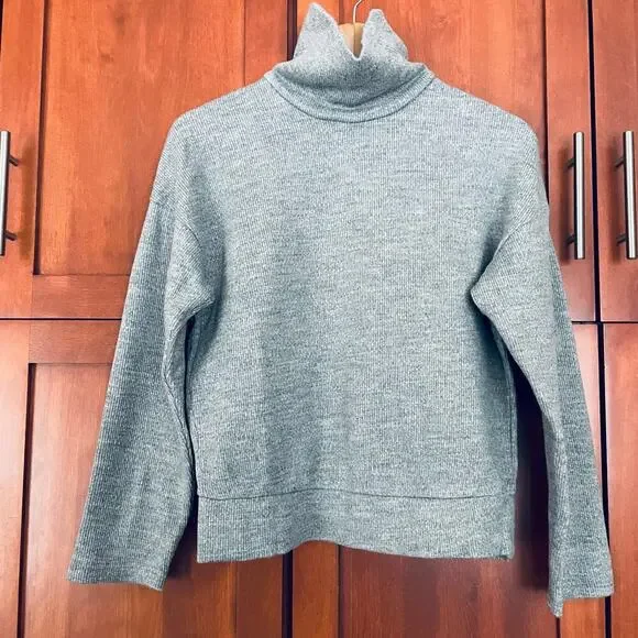 OGL Sweater Turtleneck Ribbed Heather Grey Size Small NEW - Picture 2 of 7